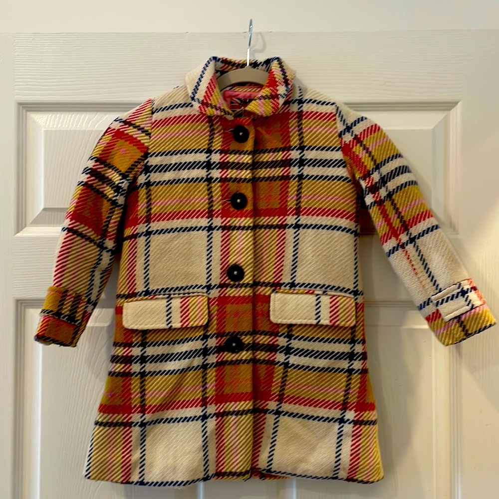 Mini Boden Plaid Tweed Wool Heritage Coat 4/5Ygirl